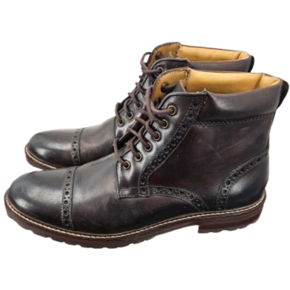 Florsheim Men's Fenway Cap Toe Brown Leather Boot Size 8D - Picture 6 of 13